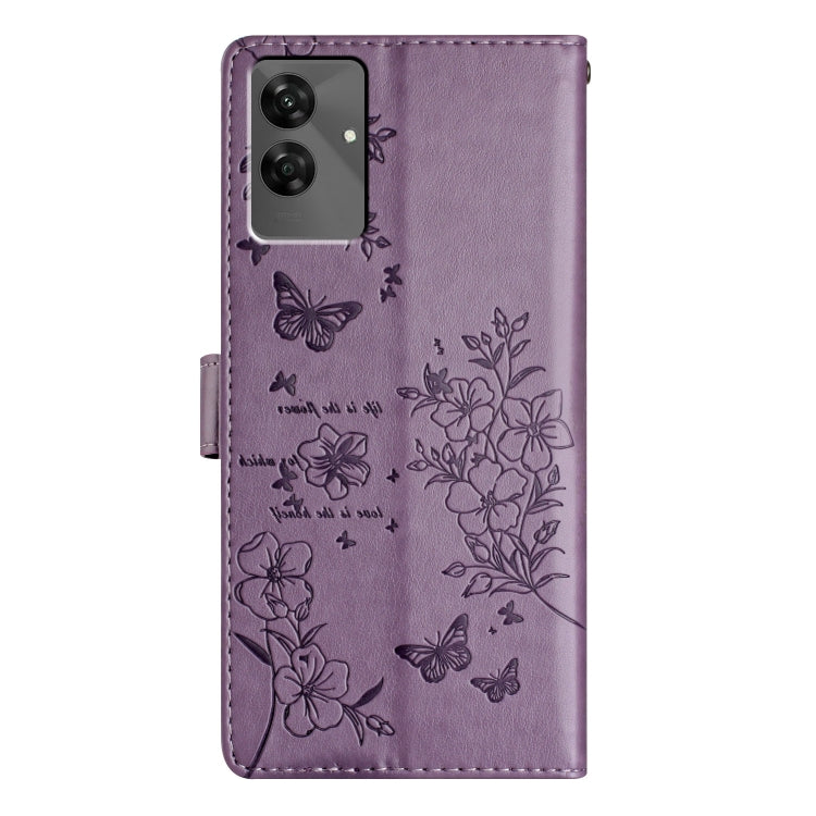 For Realme C61 / C63 Butterflies and Flowers Leather Phone Case