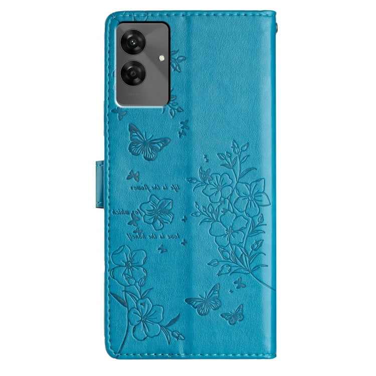 For Realme C61 / C63 Butterflies and Flowers Leather Phone Case