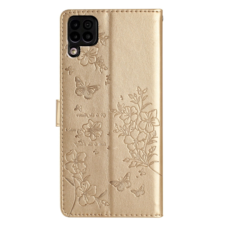 For Huawei P40 lite Butterflies And Flowers Leather Phone Case
