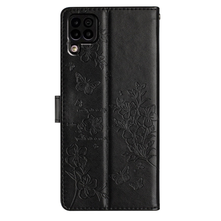For Huawei P40 lite Butterflies And Flowers Leather Phone Case