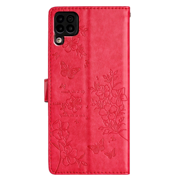 For Huawei P40 lite Butterflies And Flowers Leather Phone Case