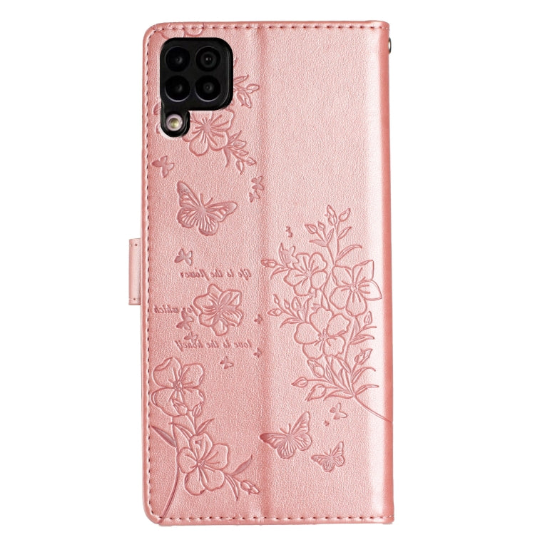 For Huawei P40 lite Butterflies And Flowers Leather Phone Case