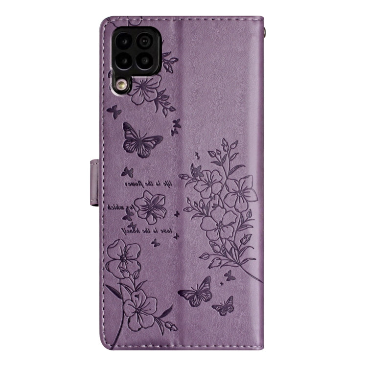 For Huawei P40 lite Butterflies And Flowers Leather Phone Case