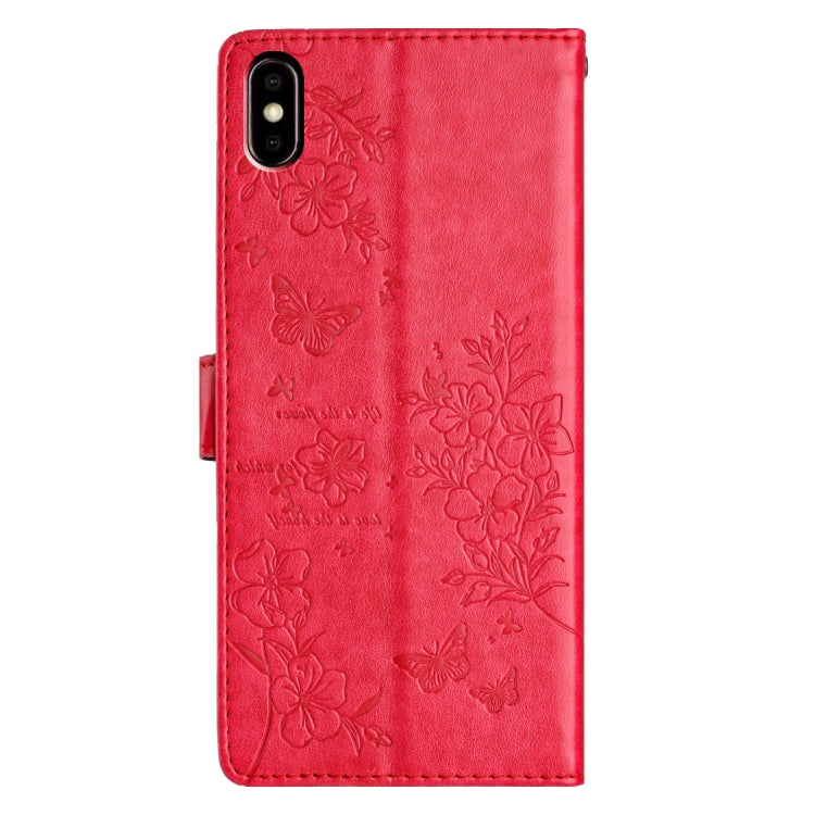 For Huawei Y5 2019 Butterflies And Flowers Leather Phone Case