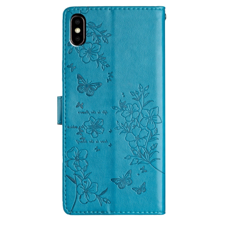 For Huawei Y5 2019 Butterflies And Flowers Leather Phone Case