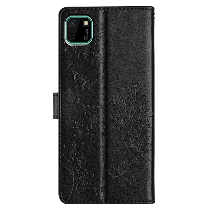 For Huawei Y5p Butterflies And Flowers Leather Phone Case