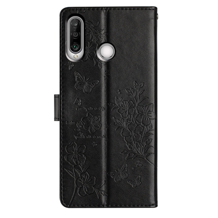 For Huawei Y6p Butterflies And Flowers Leather Phone Case