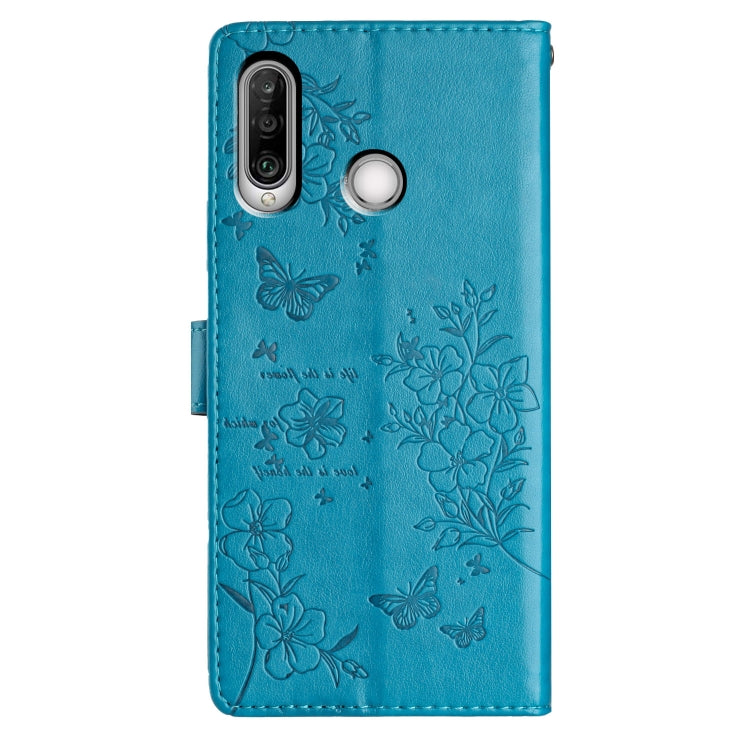 For Huawei Y6p Butterflies And Flowers Leather Phone Case