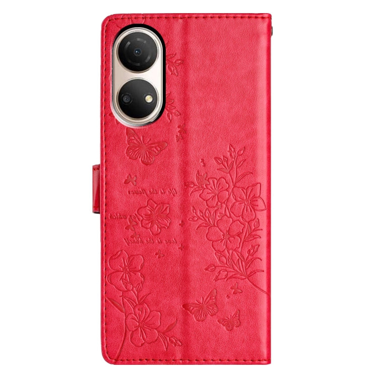 For Honor X7 / Play 30 Plus Butterflies And Flowers Leather Phone Case