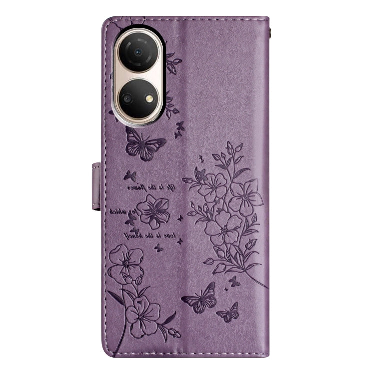 For Honor X7 / Play 30 Plus Butterflies And Flowers Leather Phone Case