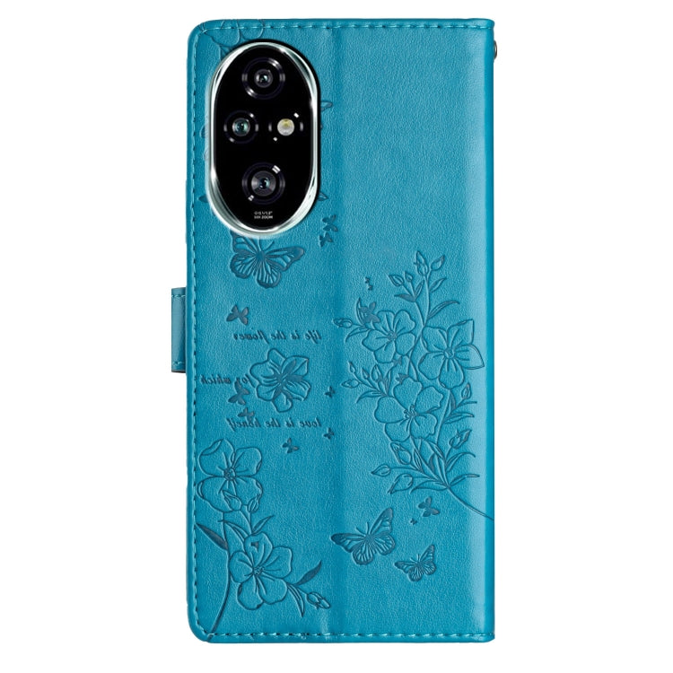 For Honor 200 Pro Butterflies And Flowers Leather Phone Case