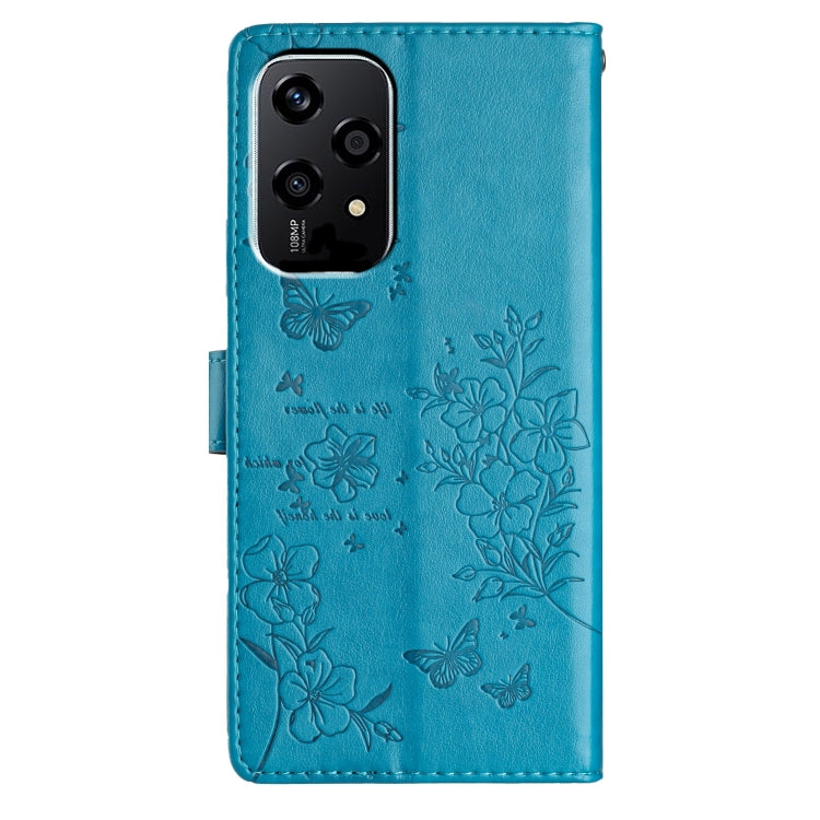 For Honor 200 Lite Global Butterflies And Flowers Leather Phone Case