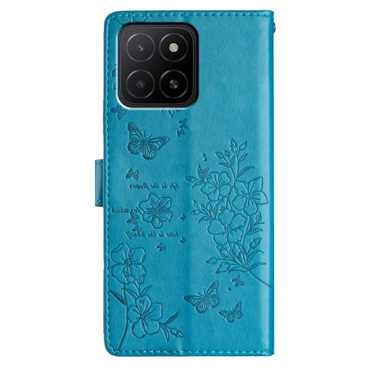 For Honor X5b Butterflies And Flowers Leather Phone Case