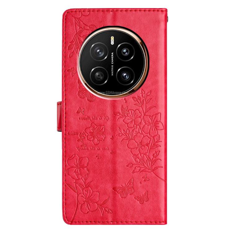 For Honor Magic7 Butterflies And Flowers Leather Phone Case