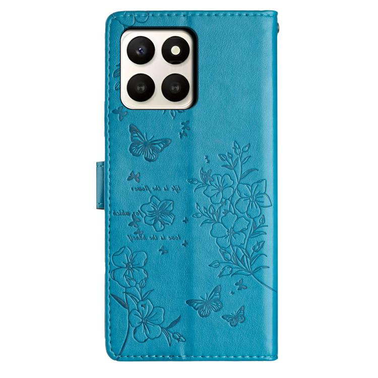 For Honor X7d 5G Butterflies And Flowers Leather Phone Case