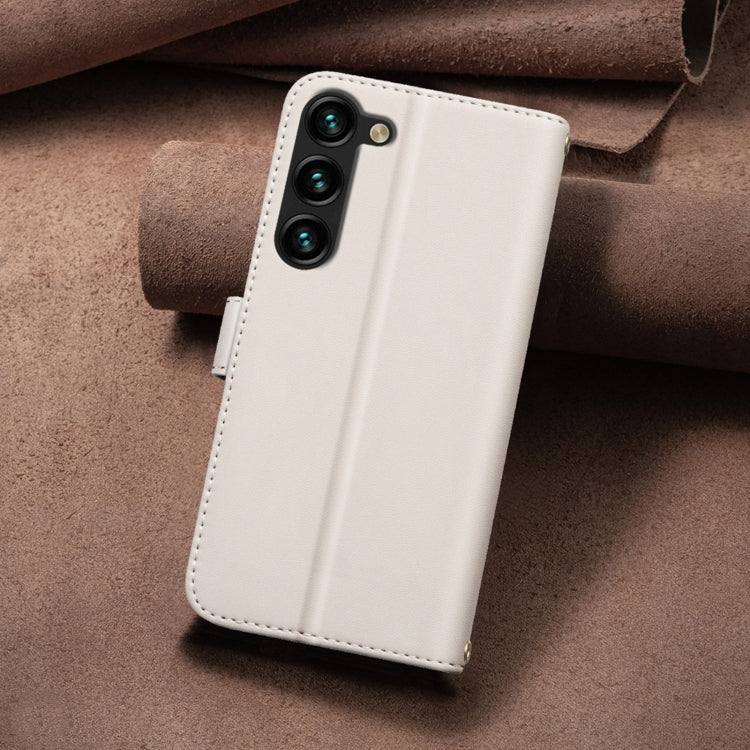 For Samsung Galaxy S22+ 5G Square Texture Leather Phone Case