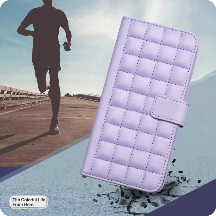 For Samsung Galaxy S24 5G Square Texture Leather Phone Case