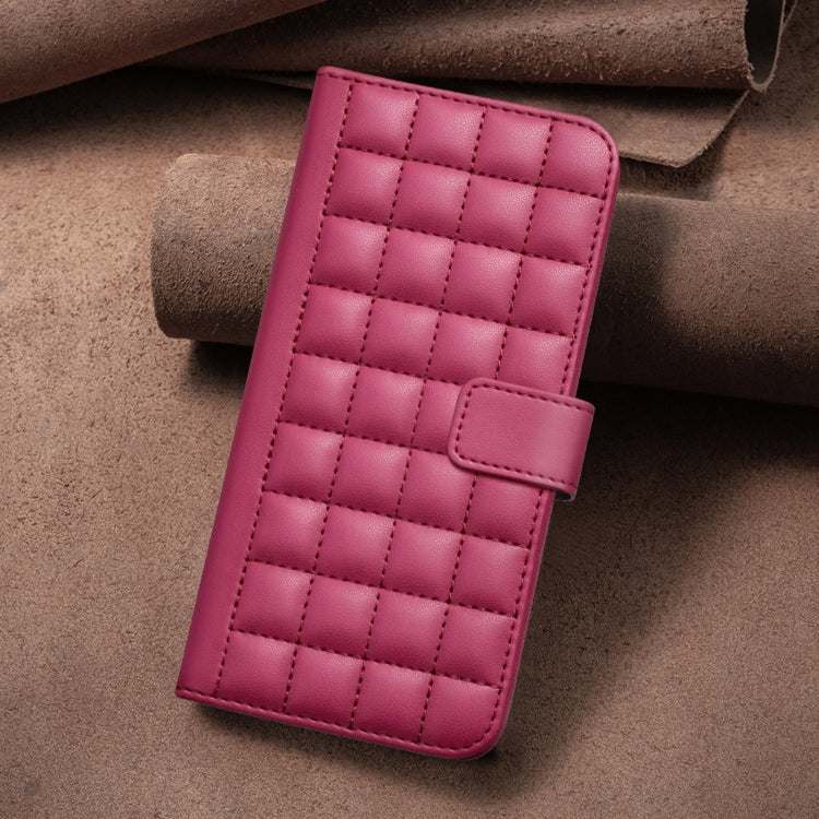For Samsung Galaxy S24 5G Square Texture Leather Phone Case