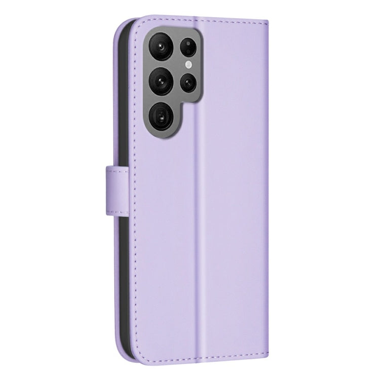 For Samsung Galaxy S25 Ultra 5G Square Texture Leather Phone Case