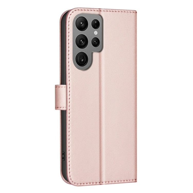 For Samsung Galaxy S25 Ultra 5G Square Texture Leather Phone Case