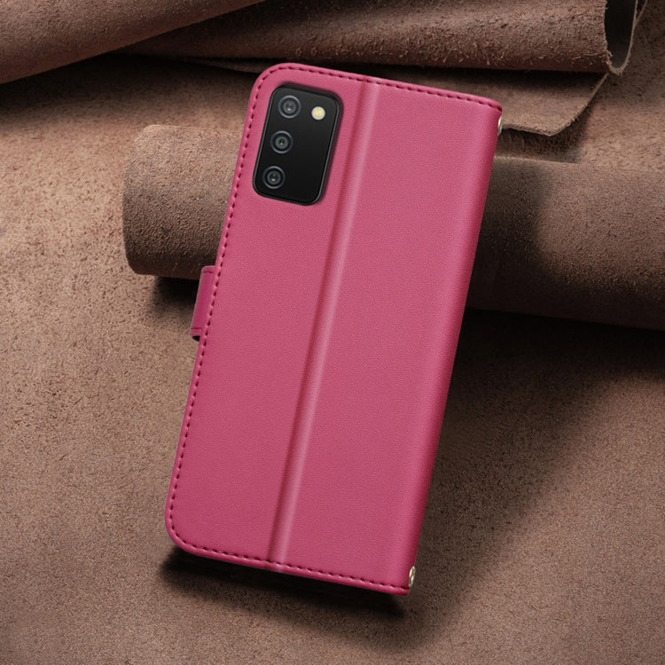 For Samsung Galaxy A03s / A02s Square Texture Leather Phone Case