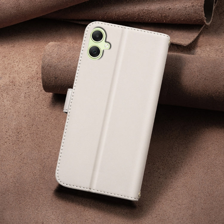 For Samsung Galaxy A05 Square Texture Leather Phone Case