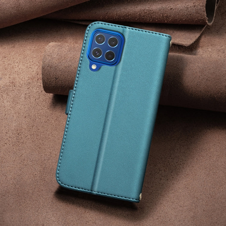 For Samsung Galaxy A22 4G Square Texture Leather Phone Case