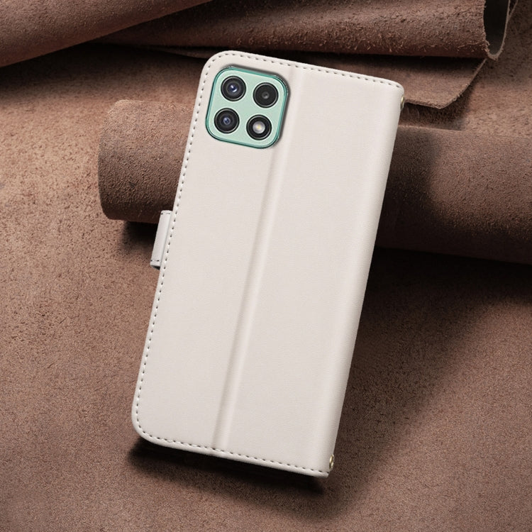 For Samsung Galaxy A22 5G Square Texture Leather Phone Case