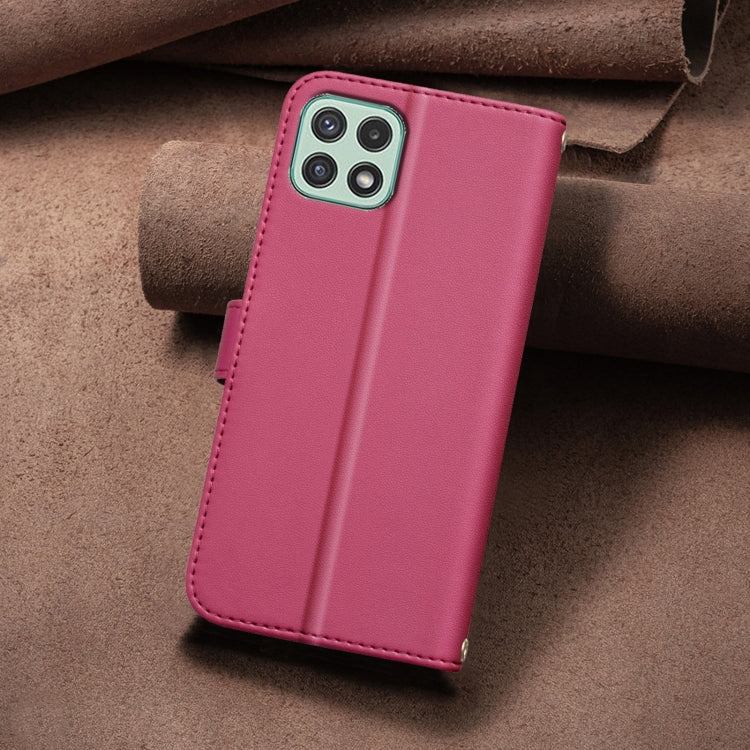 For Samsung Galaxy A22 5G Square Texture Leather Phone Case