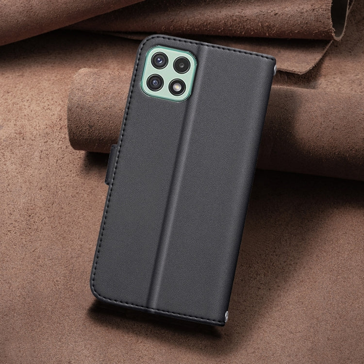 For Samsung Galaxy A22 5G Square Texture Leather Phone Case