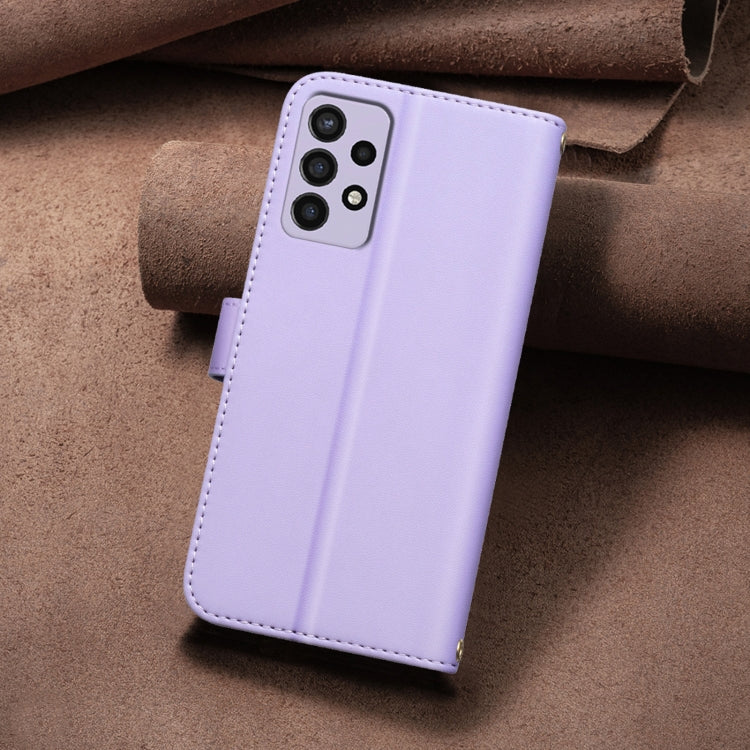 For Samsung Galaxy A32 4G Square Texture Leather Phone Case