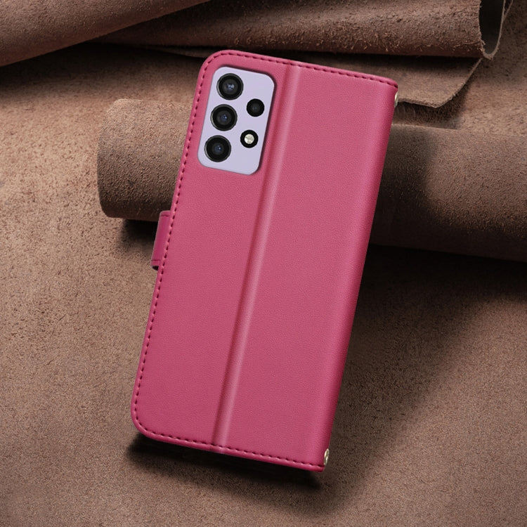 For Samsung Galaxy A32 4G Square Texture Leather Phone Case