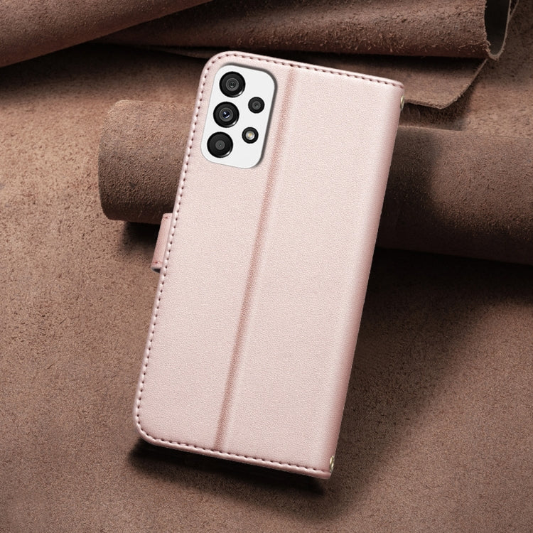 For Samsung Galaxy A33 Square Texture Leather Phone Case