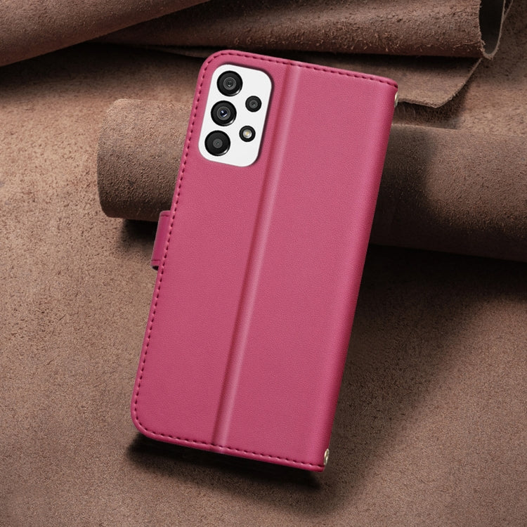 For Samsung Galaxy A33 Square Texture Leather Phone Case