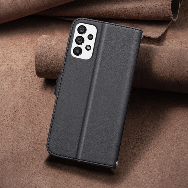 For Samsung Galaxy A73 Square Texture Leather Phone Case