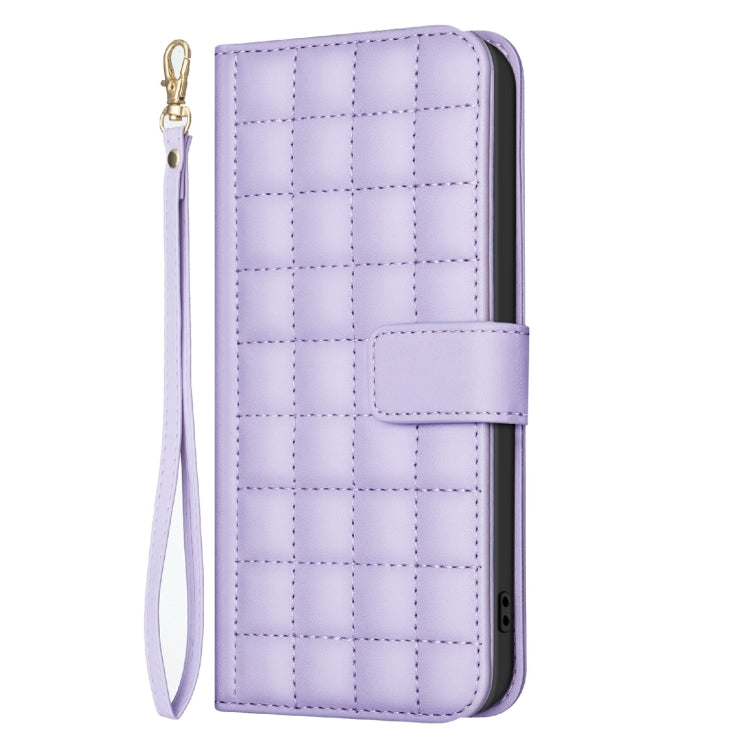 For Samsung Galaxy A36 Square Texture Leather Phone Case