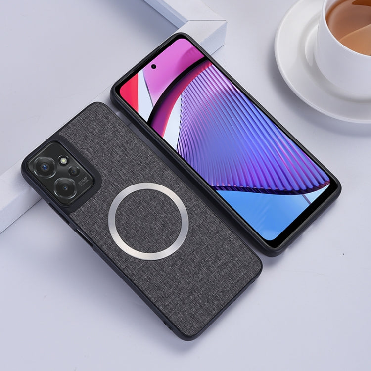 For Motorola Moto G 5G 2024 CD Magsafe Magnetic Cloth Texture Phone Case