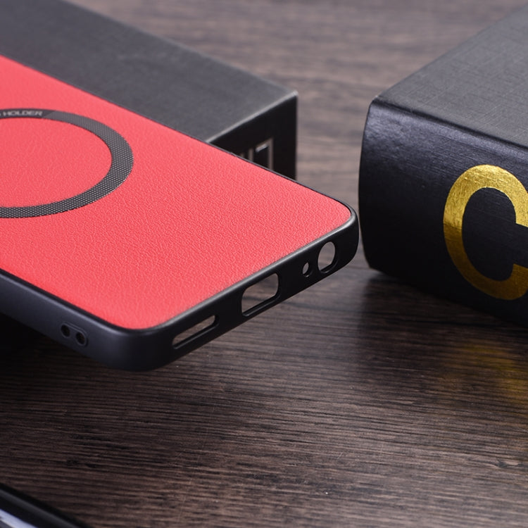 For Motorola Moto G 5G 2024 PU MagSafe Magnetic Phone Case