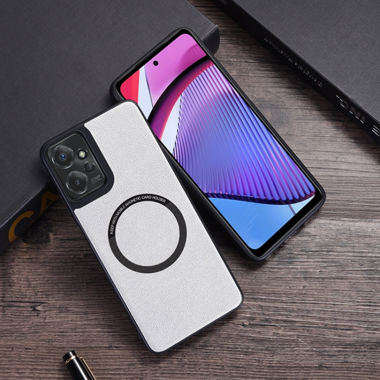 For Motorola Moto G 5G 2024 PU MagSafe Magnetic Phone Case