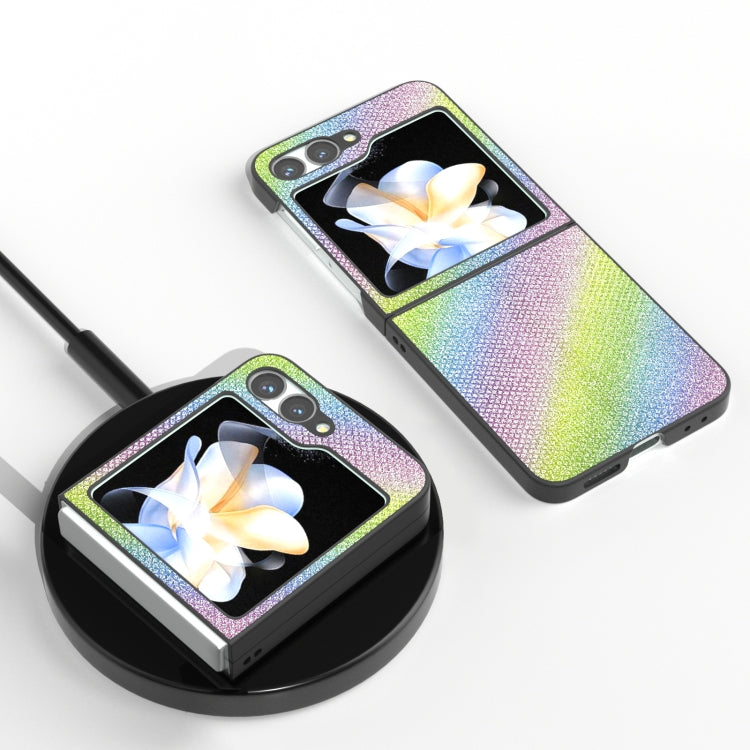 For Samsung Galaxy Z Flip6 / Flip7 FE Diamond Series Black Frame Full Coverage Phone Case