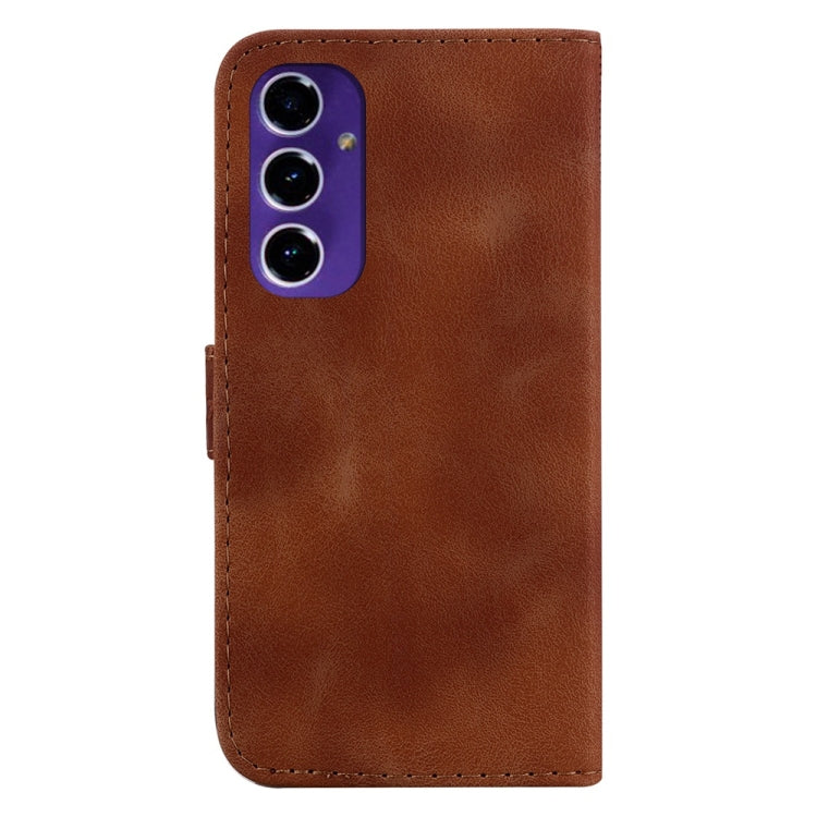 For Samsung Galaxy S24 FE 5G Seven-shaped Embossed Leather Phone Case