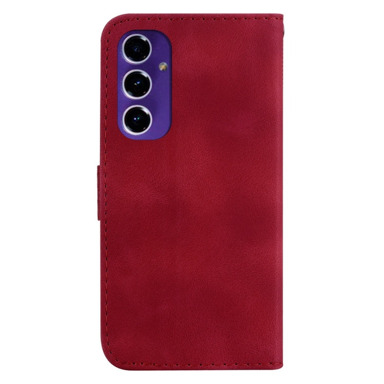 For Samsung Galaxy S24 FE 5G Seven-shaped Embossed Leather Phone Case