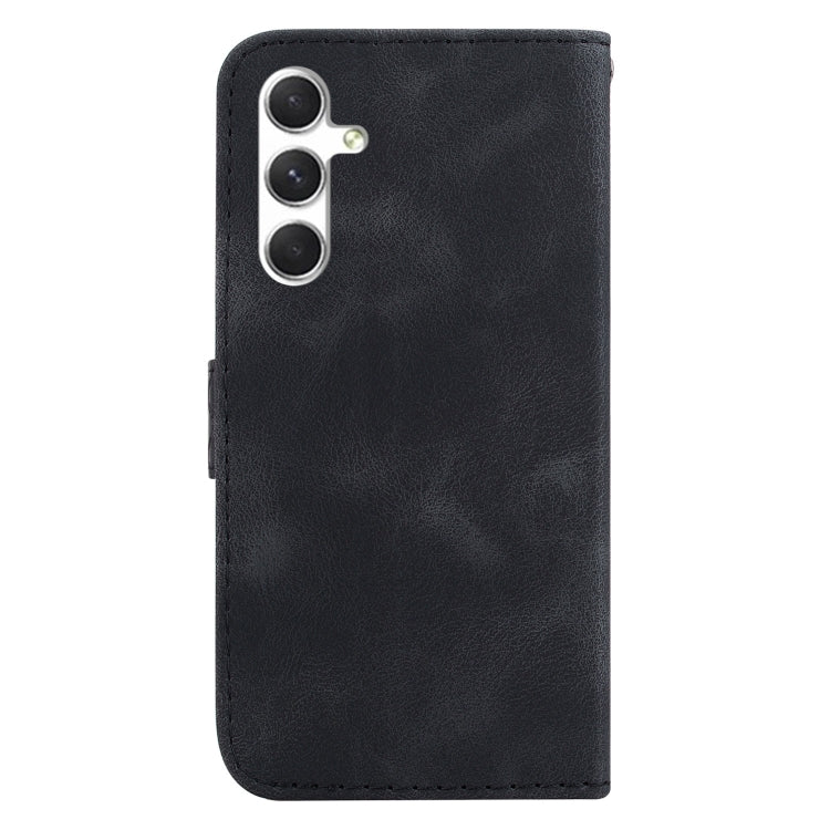 For Samsung Galaxy S25 5G Seven-shaped Embossed Leather Phone Case