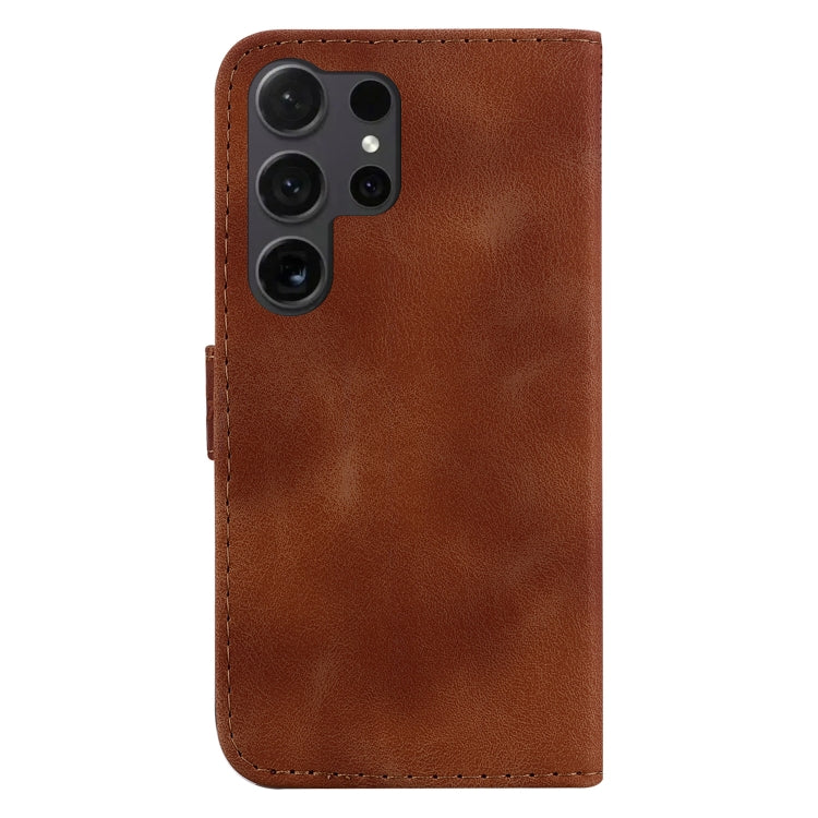 For Samsung Galaxy S25 Ultra 5G Seven-shaped Embossed Leather Phone Case