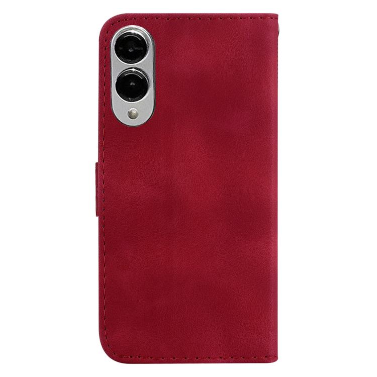 For Samsung Galaxy S25 Edge 5G Seven-shaped Embossed Leather Phone Case