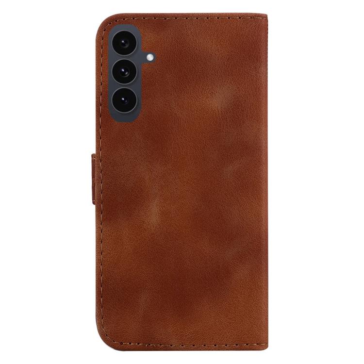 For Samsung Galaxy S25 FE 5G Seven-shaped Embossed Leather Phone Case