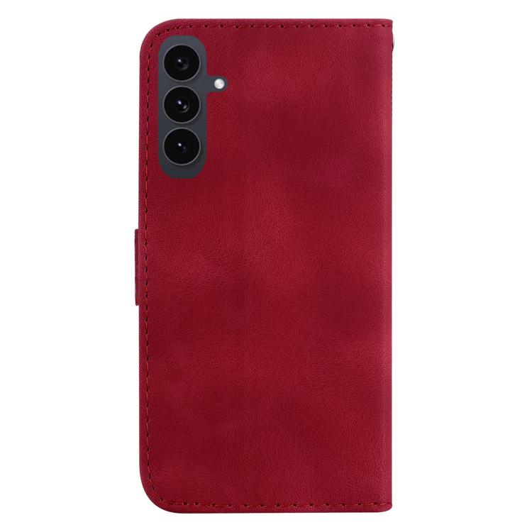 For Samsung Galaxy S25 FE 5G Seven-shaped Embossed Leather Phone Case