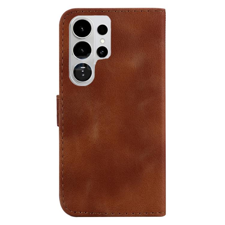 For Samsung Galaxy S26 Ultra 5G Seven-shaped Embossed Leather Phone Case
