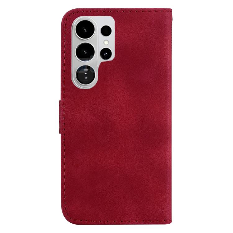 For Samsung Galaxy S26 Ultra 5G Seven-shaped Embossed Leather Phone Case