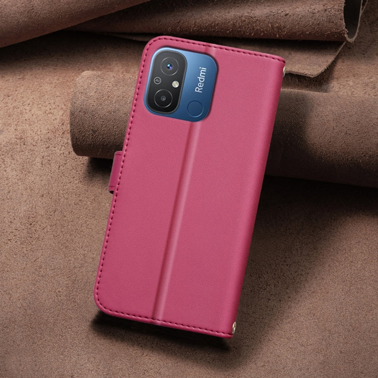 For Xiaomi Poco C55 / Redmi 12C Square Texture Leather Phone Case